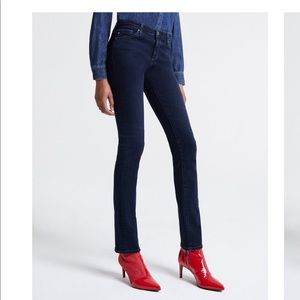 AG Dark-washed Slim Boot Jeans